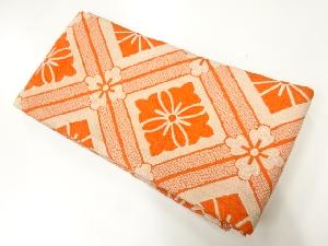 アンティーク　纐纈襷に花模様織出し子供帯（材料）